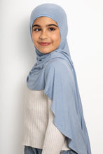 Load image into Gallery viewer, Kids instant jersey hijab cool blue