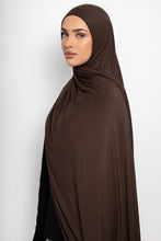 Load image into Gallery viewer, Premium Jersey instant hijab espresso brown