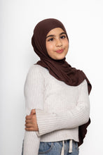 Load image into Gallery viewer, Kids instant jersy hijab chocolate