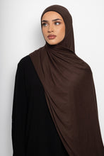 Load image into Gallery viewer, Premium Jersey instant hijab espresso brown