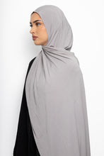 Load image into Gallery viewer, Lycra stitch hijab charcoal dove grey