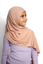 Load image into Gallery viewer, Kids instant jersey hijab apricot