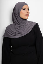 Load image into Gallery viewer, Lycra stitch hijab shadow grey