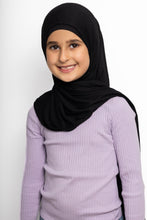 Load image into Gallery viewer, Kids instant jersy hijab black