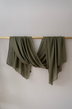 Load image into Gallery viewer, Premium single stitch Modal hijab Moss green