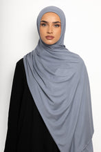 Load image into Gallery viewer, Premium Jersy hijab glacier instant (blue grey)