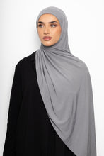 Load image into Gallery viewer, Lycra stitch hijab steel grey