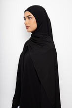 Load image into Gallery viewer, Lycra stitched hijab black