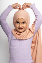 Load image into Gallery viewer, Kids instant jersey hijab apricot