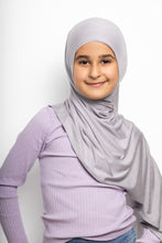 Load image into Gallery viewer, Kids instant jersey hijab grey