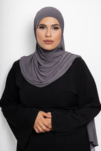 Load image into Gallery viewer, Lycra stitch hijab shadow grey