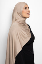 Load image into Gallery viewer, Premium Jersey hijab instant natural beige