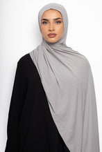 Load image into Gallery viewer, Lycra stitch hijab charcoal dove grey