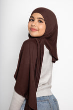 Load image into Gallery viewer, Kids instant jersy hijab chocolate