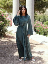 Load image into Gallery viewer, Ghazali one piece abaya Marina (TEAL GREEN) Satin