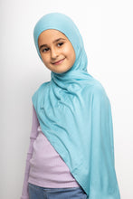 Load image into Gallery viewer, Kids instant jersey hijab turquoise