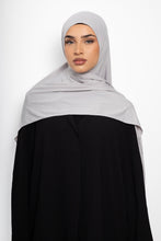 Load image into Gallery viewer, Lycra stitch hijab charcoal dove grey