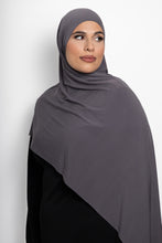 Load image into Gallery viewer, Lycra stitch hijab shadow grey