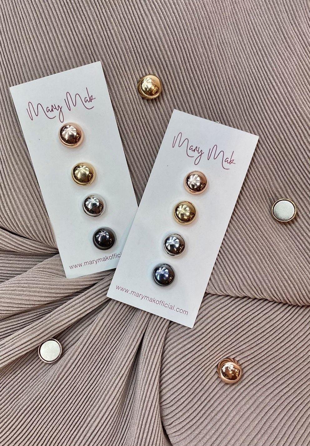 Chrome hijab magnet pins (4 pack) - MaryMak