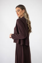 Load image into Gallery viewer, Chocolate truffle high neck blouse
