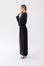 Load image into Gallery viewer, Black Truffle ruched pencil skirt