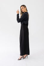 Load image into Gallery viewer, Black Truffle ruched pencil skirt