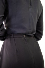 Load image into Gallery viewer, Black Truffle ruched pencil skirt