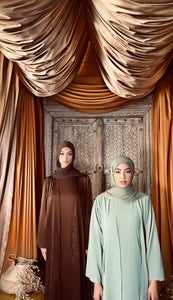 Ghazali one piece abaya colour (SAGE) MATTE