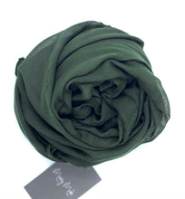 Load image into Gallery viewer, Lux cotton hijab Forest green
