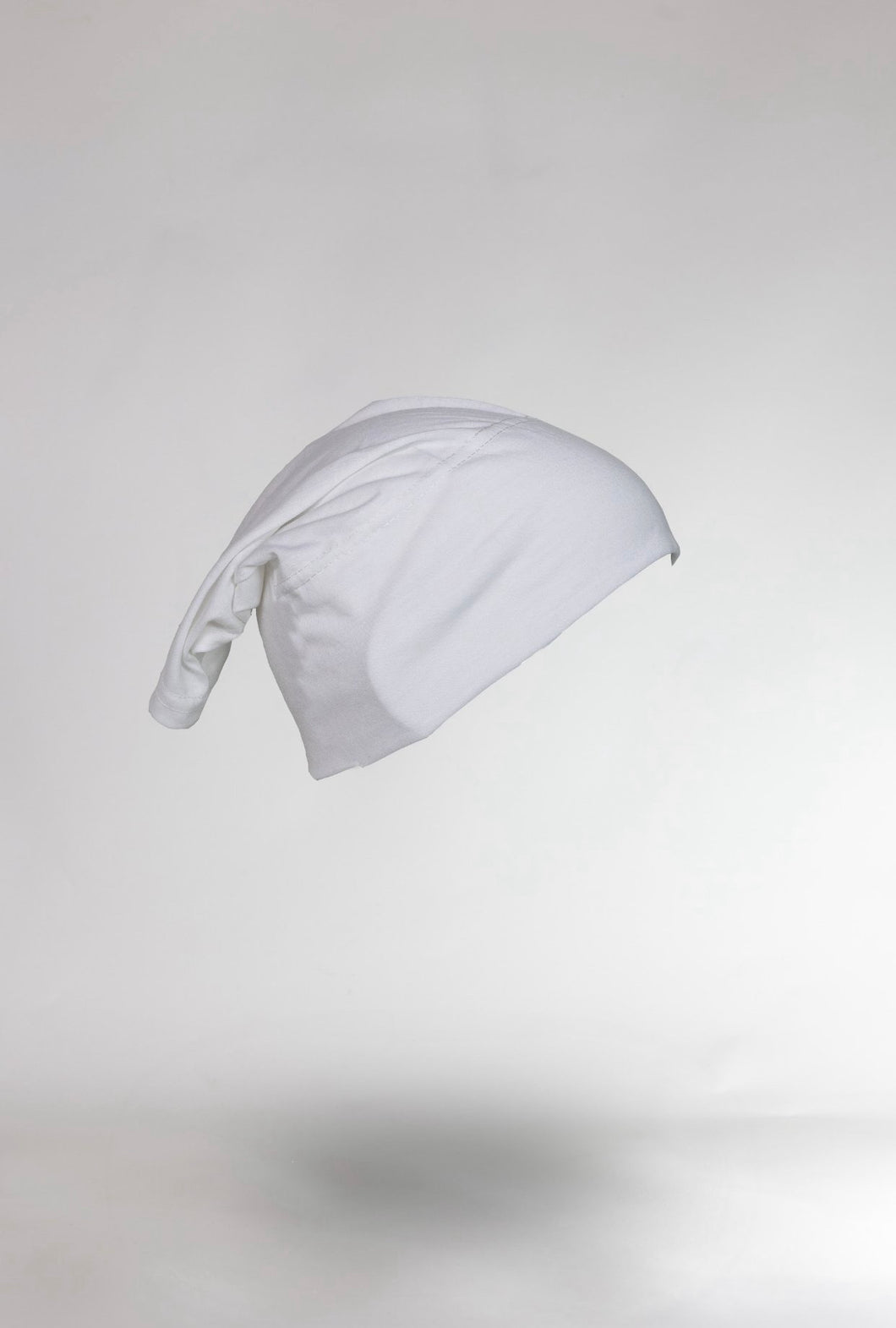 Closed white hijab cap