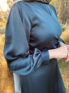 Huda wrap dress indigo