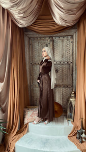 Ghazali one piece abaya colour medjool (brown)